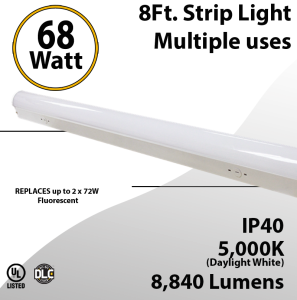 LED Strip Light 68W 8840 Lumen IP44 UL DLC 