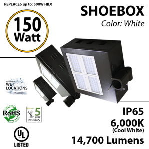 150w LED shoebox Light Fixture Replaces 700 Watt MH gas station