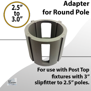 Adaptor for top of post from 3 inch to 2.5 inch