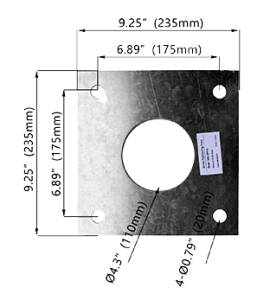 template for hole pattern round light post