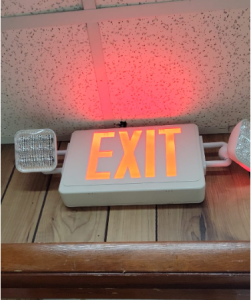 EXIT sign with Emergency Light Combo 90 minute discharge 2.4W with Battery
