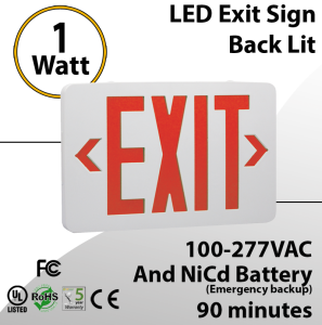 EXIT light Lighted EXIT sign back lit