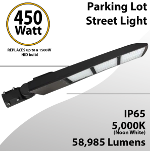 Street Light Parking Lot Light 450W 58985Lm 5000K UL IP65 DLC