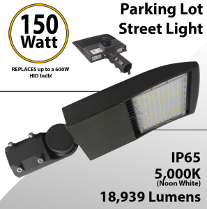 LED Street Light 150W 18939Lm 5000K UL IP67 DLC