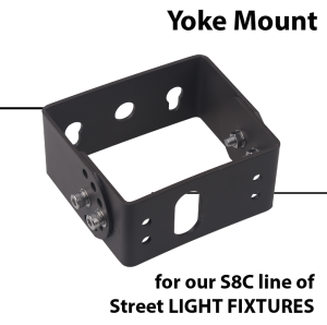 Mounting:Yoke mount for S8C street light fixtures