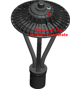 Post-Top Garden Light 75/100/125/150W 30K/40K/50K photocell