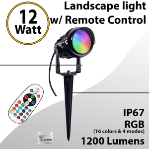 Landscape RGB 12VDC Spot Light 12W 1200Lm IP67