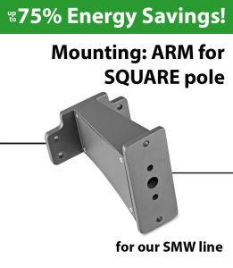 Mounting: ARM for square pole for SMW series