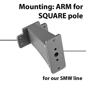 Mounting: ARM for square pole for SMW series