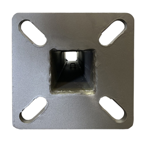 Steel Straight Square Light Pole 10Ft by 4inch 11G