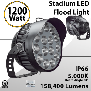 Field Lighting Stadium Light 1200W 158400 lumens beam Angle 38°