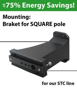 Mounting: Arm for Square or Round pole for STC series