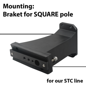 Mounting: Arm for Square or Round pole for STC series