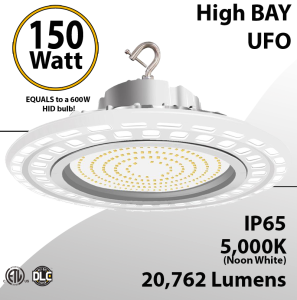 UFO LED Light 150W White Dimmable 20762Lm 5000K ETL DLC