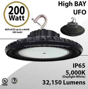 UFO LED Light High Bay 32150 Lumen 5000K UL & DLC