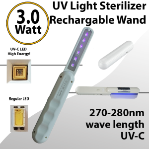 UV Light Sterilizer Wand 275nm 3W portable to End Virus and Bacteria