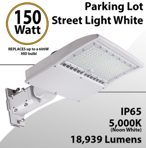300W LED Shoebox Street Light fixture 39090Lm 5000K UL IP65 DLC White